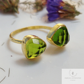 Natural Peridot Ring, 925 Sterling Silver Ring, August Birthstone, Adjustable ring, Gemstone Ring, Designer Ring, Statement Ring,7.5 US Ring